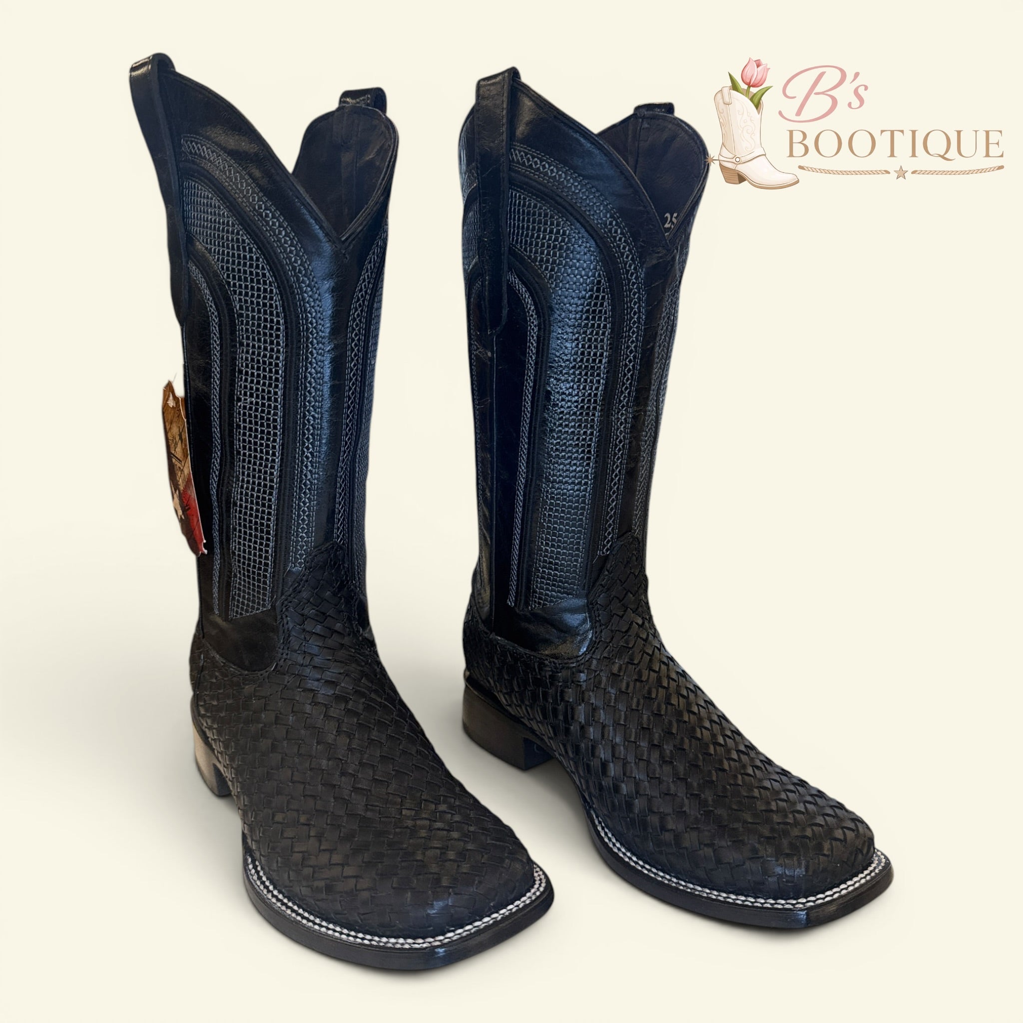 Torres Boot Ranch - Obsidian - Handwoven Black