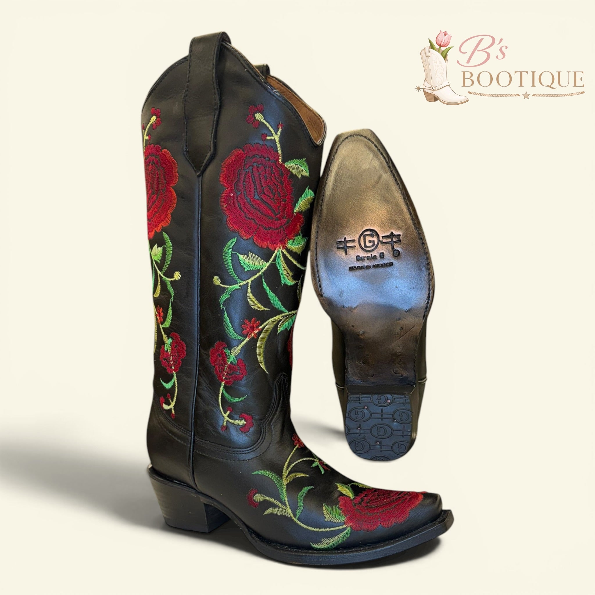 Circle G - Roses - Black