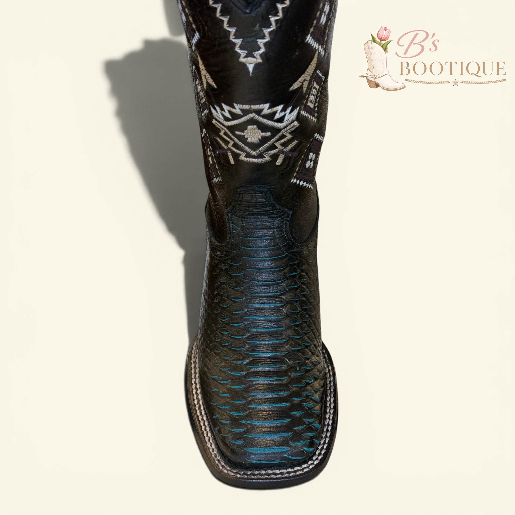 Torres Boot Ranch - Python - Black\Aqua