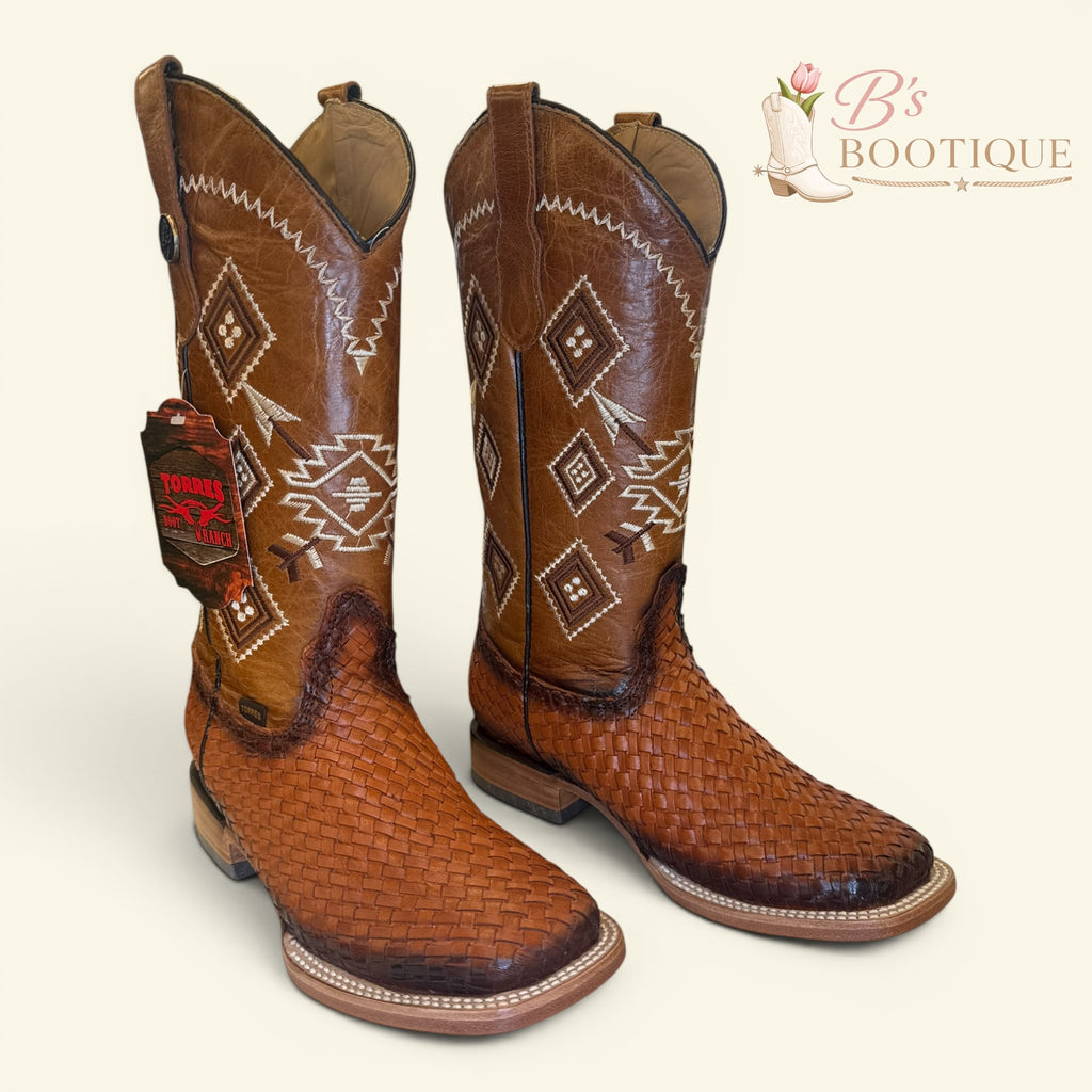 Torres Boot Ranch - Sunset - Handwoven Faded Cognac