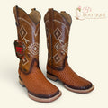 Torres Boot Ranch - Sunset - Handwoven Faded Cognac