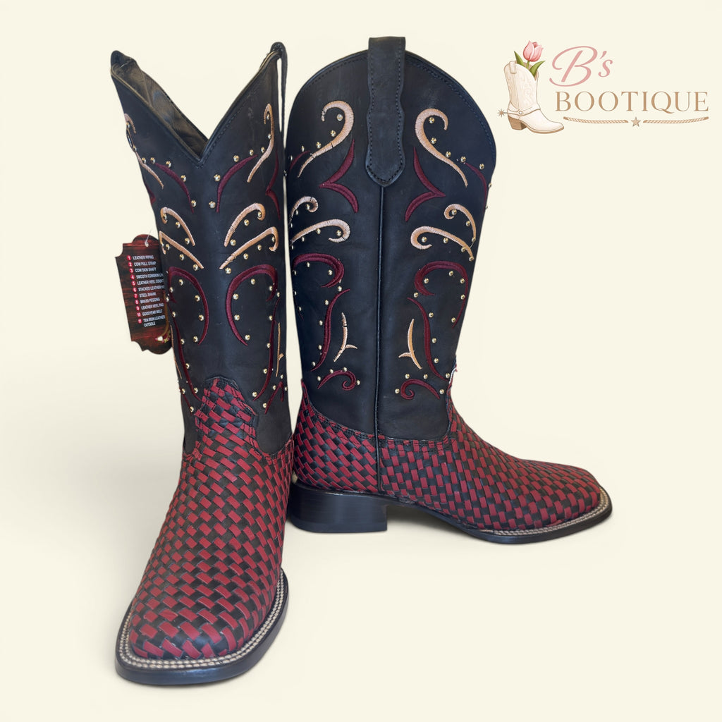 Torres Boot Ranch - La Maravilla - Handwoven Wine\Black